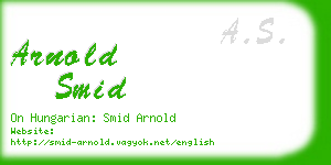arnold smid business card